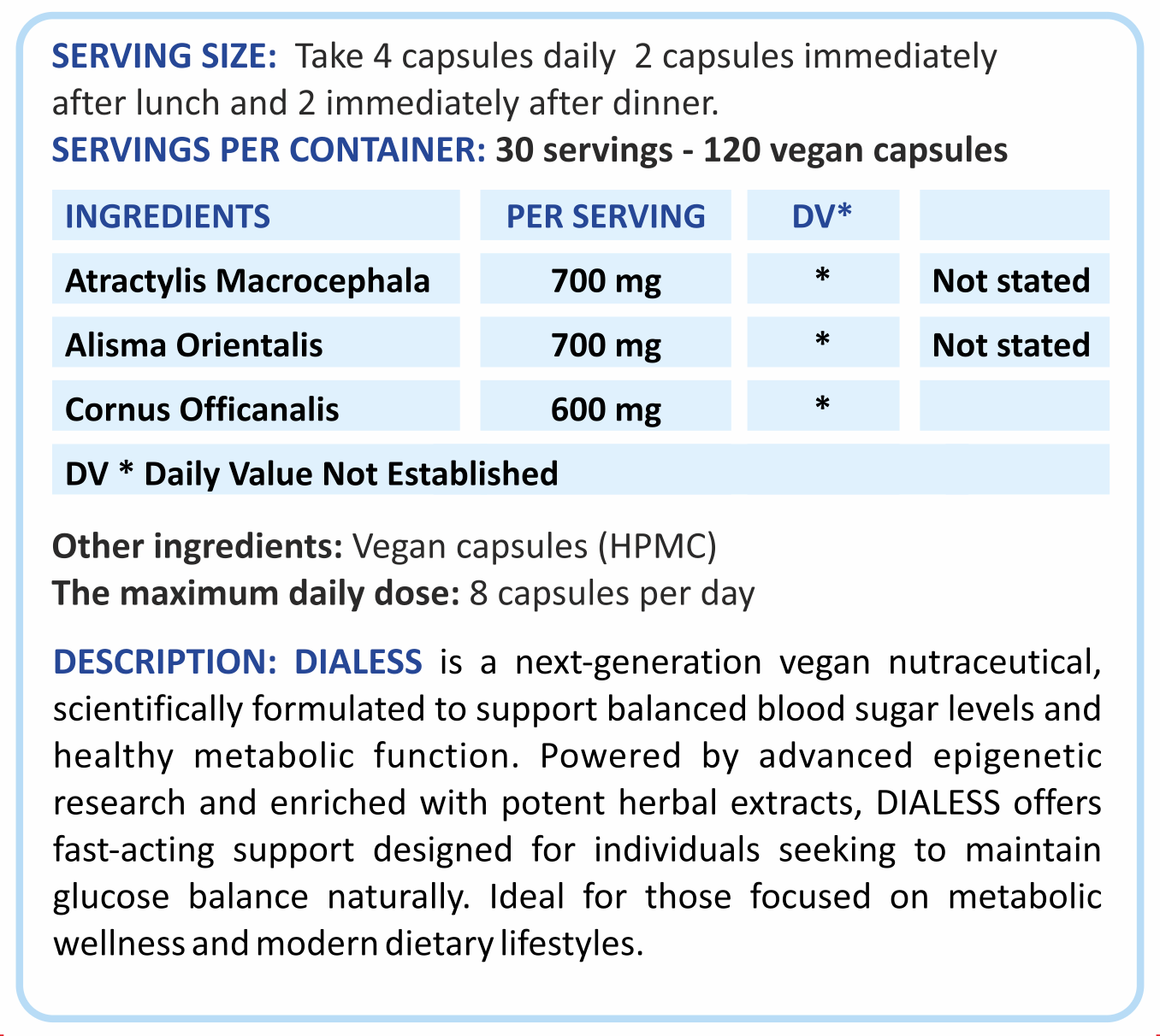 DIALESS – Metabolic Wellness Mix