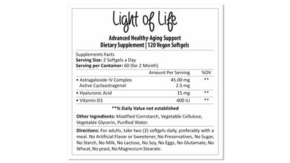 Nahrungsergänzungsmittel für Haut und gesundes Altern – 120 Stück - LIGHT OF LIFE