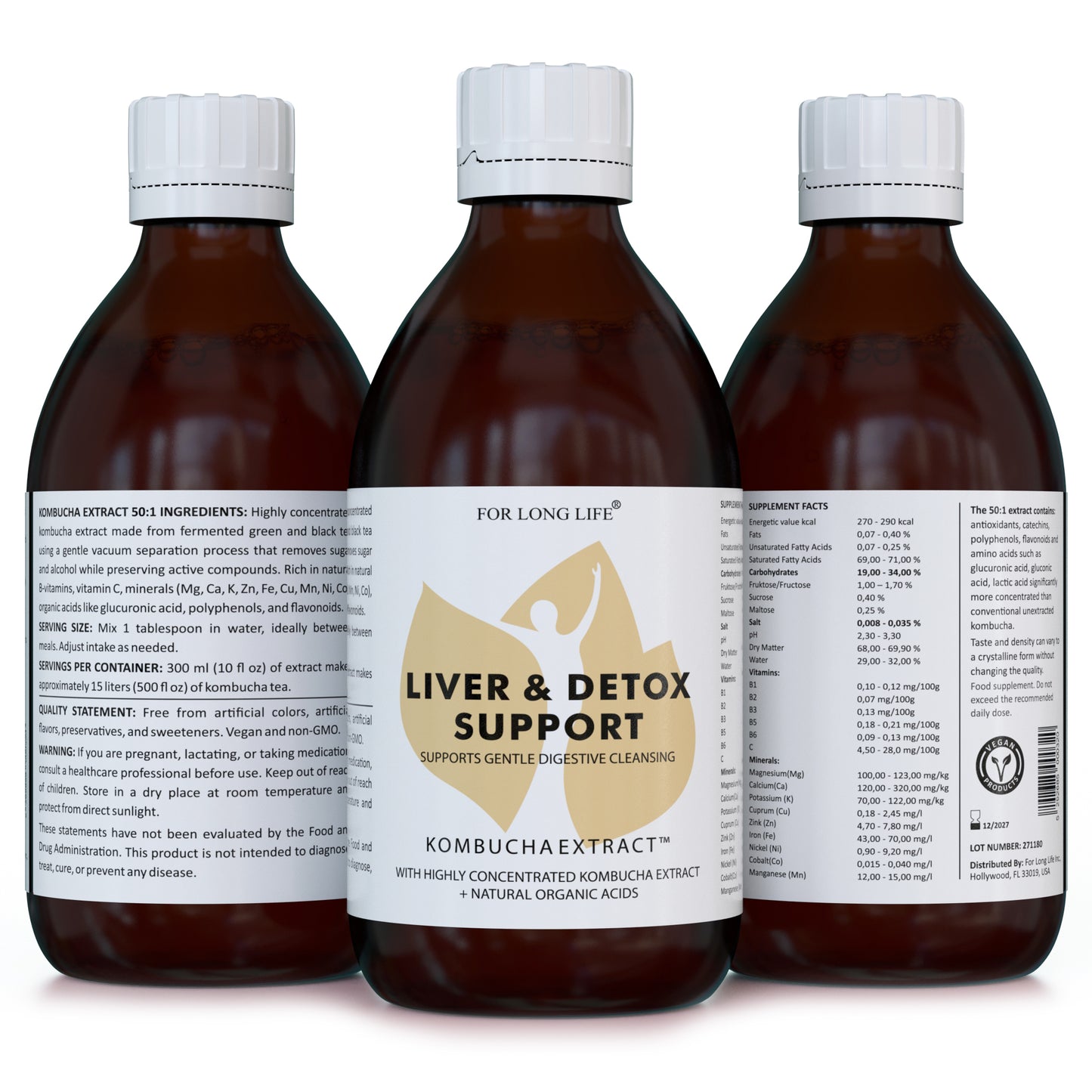 Liver & Detox Support  – KOMBUCHA EXTRACT – 15 Liters of Kombucha in One Bottle