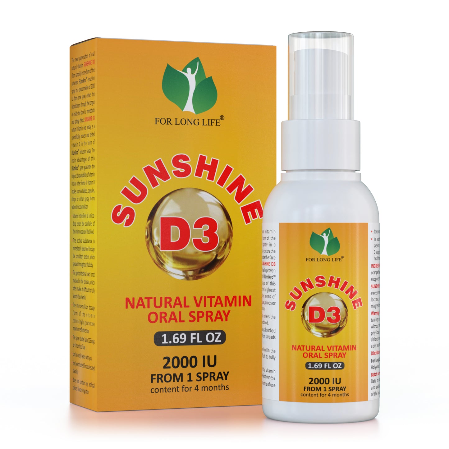 Natürliches Vitamin D3 Mundspray - 50 ML - SUNSHINE D3 