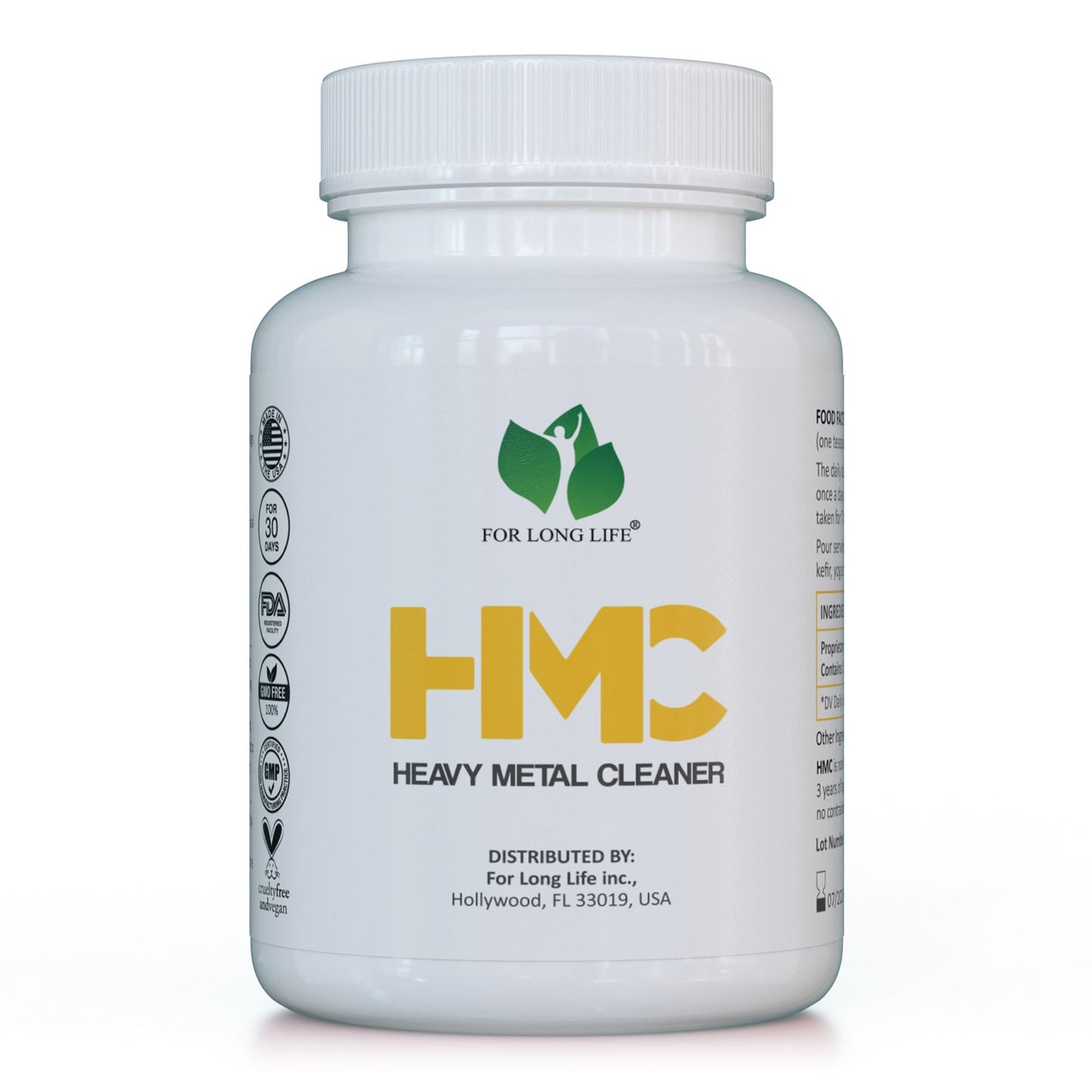 HMC – Heavy Metal Cleanser, reinigt den Körper von Giftstoffen und Schwermetallen, Nahrungsergänzungsmittel 30 g