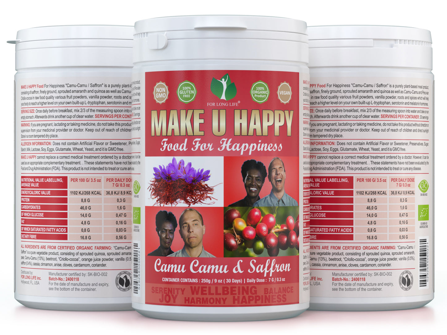 Make U Happy – Camu-Camu/Safran-Nahrungsergänzungsmittel